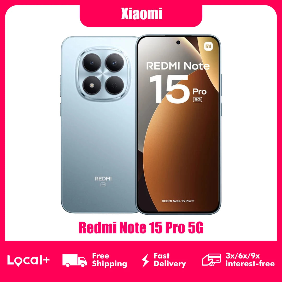 Xiaomi Redmi Note 15 Pro 5G 8GB 256GB 12GB 512GB 6.83" 1.5K AMOLED Display MTK Dimensity 7400-Ultra 200MP Camera 6580mAh Battery Main image