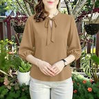 Summer Solid Color Blouse 2026 ZANZEA Women Tops Trend Casual O Neck Short Sleeve Blusas Female Elegant OL Work Shirt Mujer