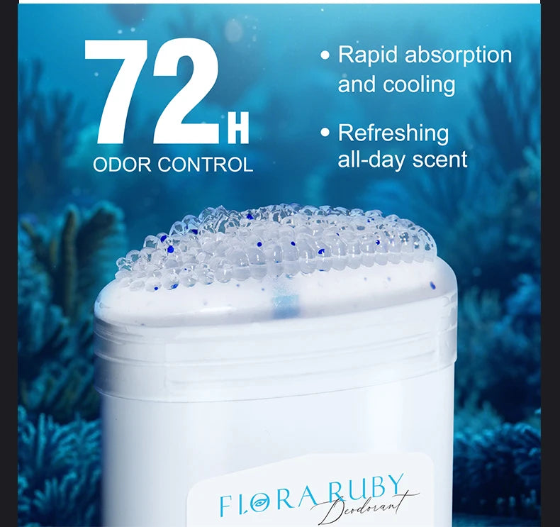 72-Hour Long-Lasting Deodorant Men，Aluminum-Free Fresh Scent，Pure Sport for Gym & Workout，Underarm Odor Body Remove，No Stains