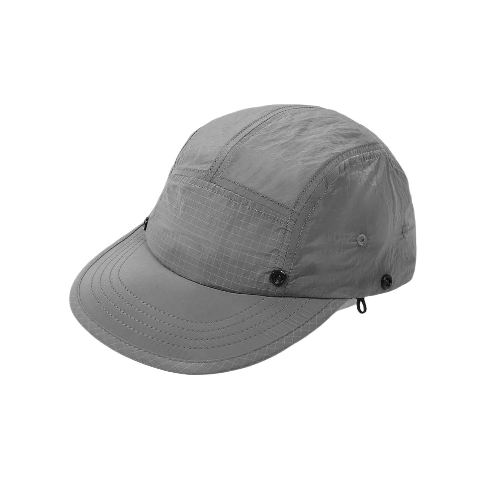UPF50+ Sun Hat Detachable Neck Flap Quick Dry 5 Panel Camp Cap Outdoor Fishing Hiking Safari Hat Breathable Lightweight Unisex