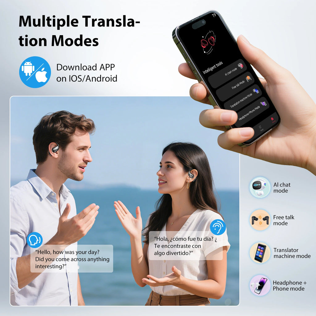 [AI Translator Earphone]MINISO X28 Wireless Headphones Bluetooth 5.4 HiFi IPX5 Waterproof Sports Bass Powerful 16H Battery Life