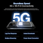 AGM G3 5G Rugged Phone 24GB(12+12) 512GB Wireless Charging 10000mAh Phone 6.72" 120Hz Dimensity 7300 Android15 Camping light