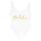 Hen Party Swimsuits One-Piece Team Bride Swimwear Bride To Be Woman Pink Swimwear Bachelorette Beatchwear Bathing Suits