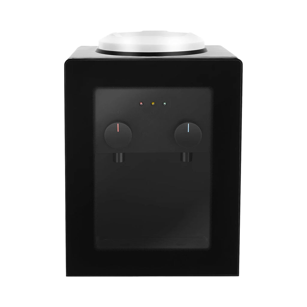 Compact Electric Water Cooler Fast Heating Hot Cold Desktop Dispenser with Removable Basin for Home Office Bedroom Use