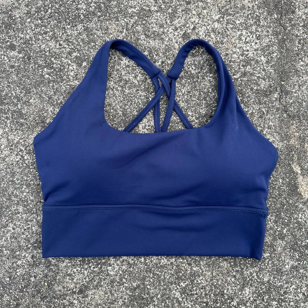Solid Color Soft Tight Gym Yoga Underwear high strength shockproof Women Cross Back Fitness Bra Sport Top Comprehensive Butter