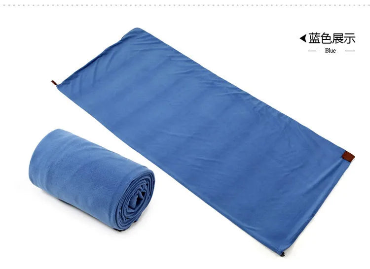 Portable Ultra-light Polar Fleece Sleeping Bag Outdoor Camping Tent Bed Travel Warm Sleeping Bag Liner Camping Sport Accessories