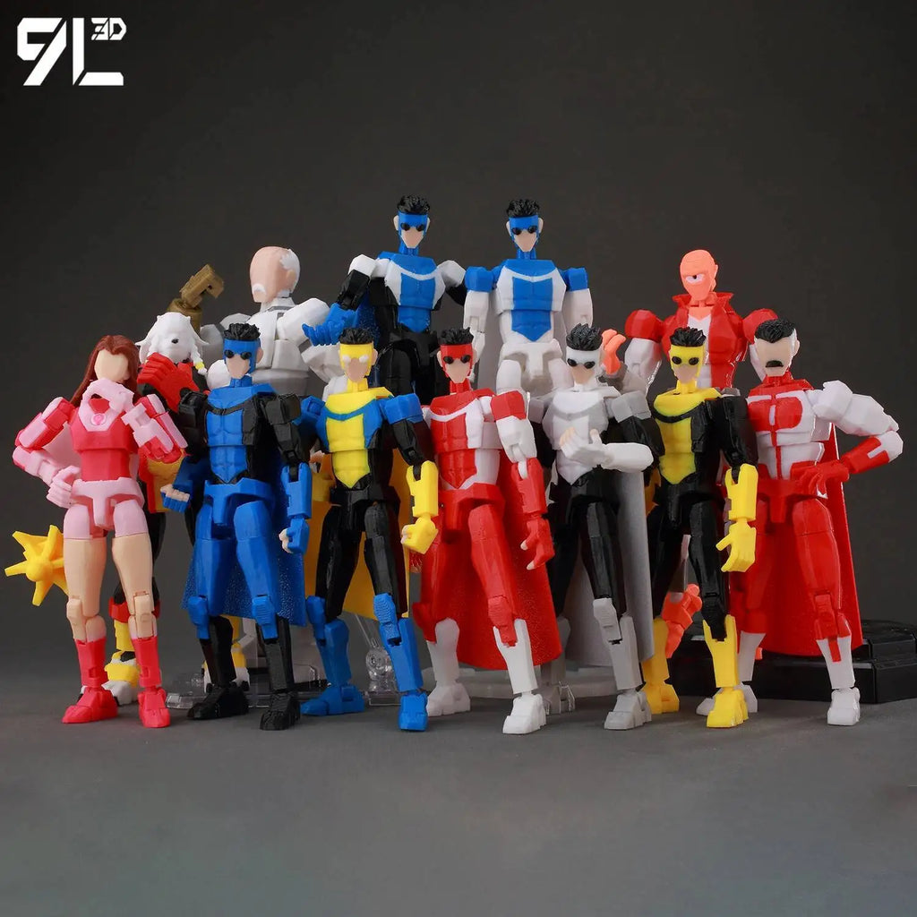 9L3D Lucky 13 Invincible Boy Conquer Omni Action Figure 3D Printed Anime Model Multi-Jointed Poseable Collectible Toy Gift Fan