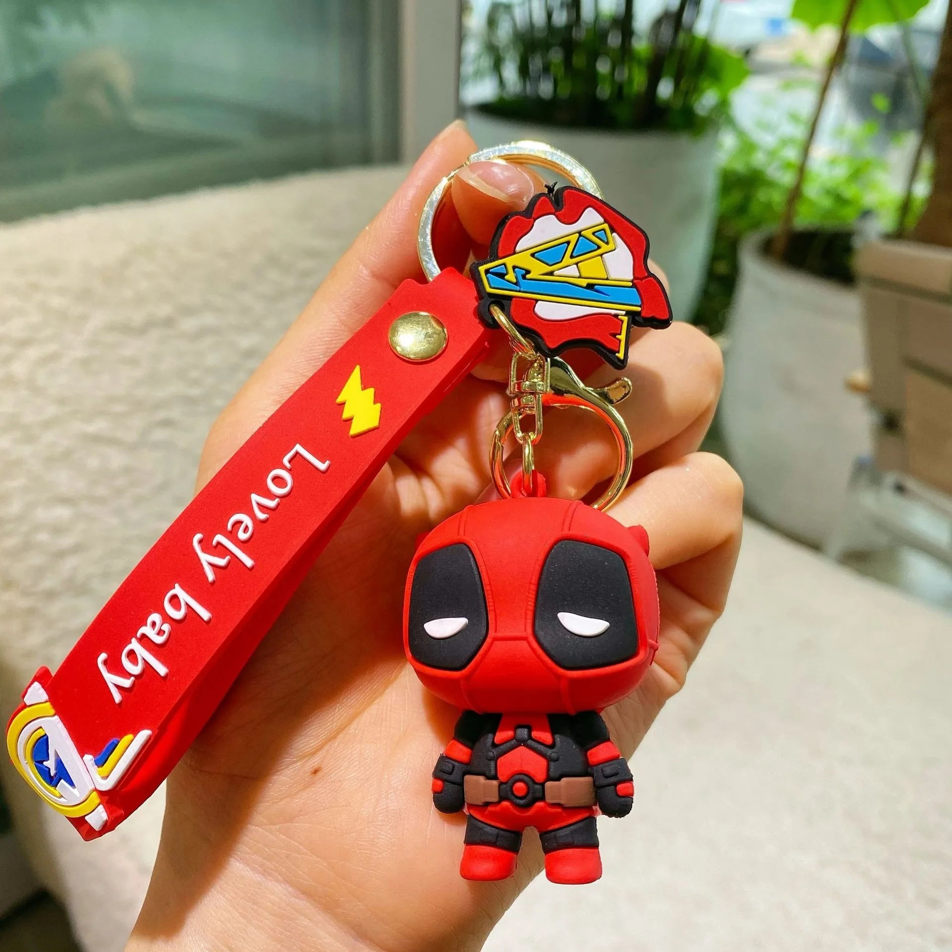 Marvel cartoon Avengers cute silicone doll keychain Spiderman Iron Man Captain America Hulk Thor Batman school bag pendant