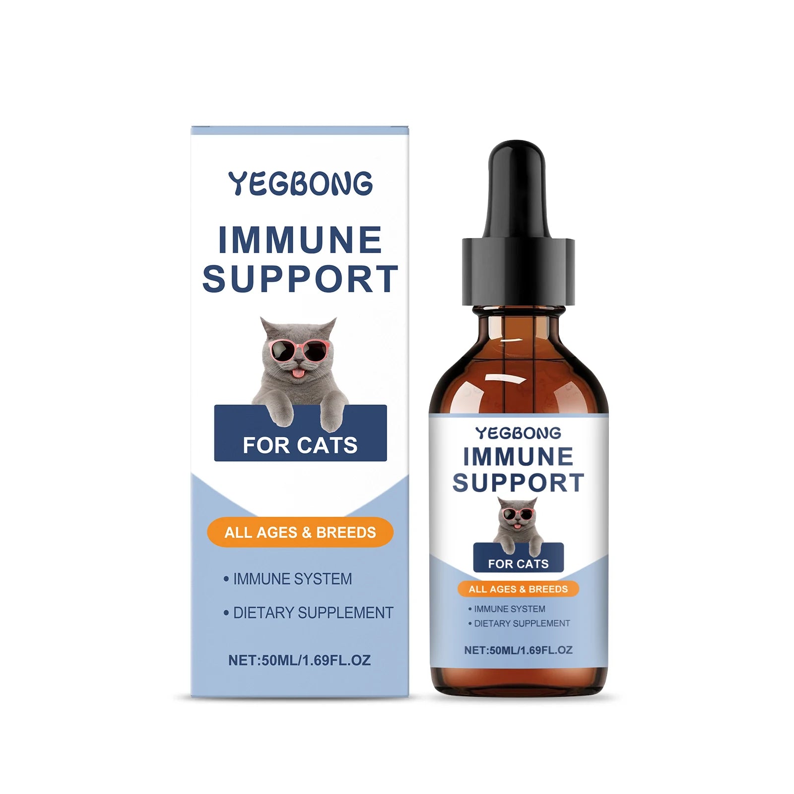 Yegbong 50ml Cat Vitamin Supplement Daily Care to Help Nutrition, Promote Growth, and Support Cat's Recovery, Vitamin Care Drops Secondary image