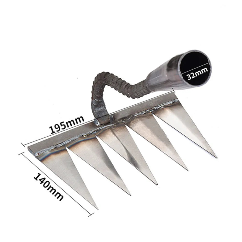 Weeding Hoe Rake 4/7/9/12 Teeth Farm Tool Weeding Scarifier Artifact Agricultural Nail Harrow Carbon Steel Garden Weeding Tools