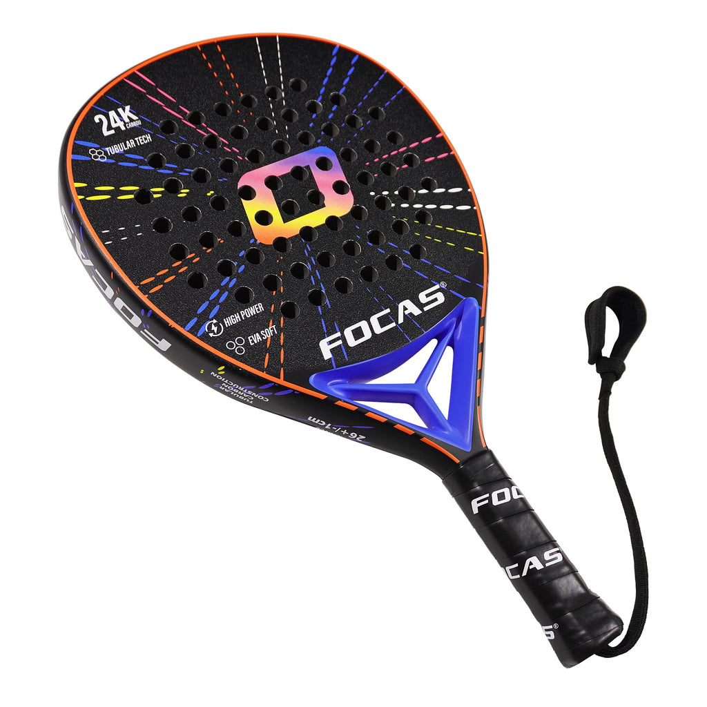 FOCAS 2026 Padel 24K carbon fiber plate tennis racket surface treatment