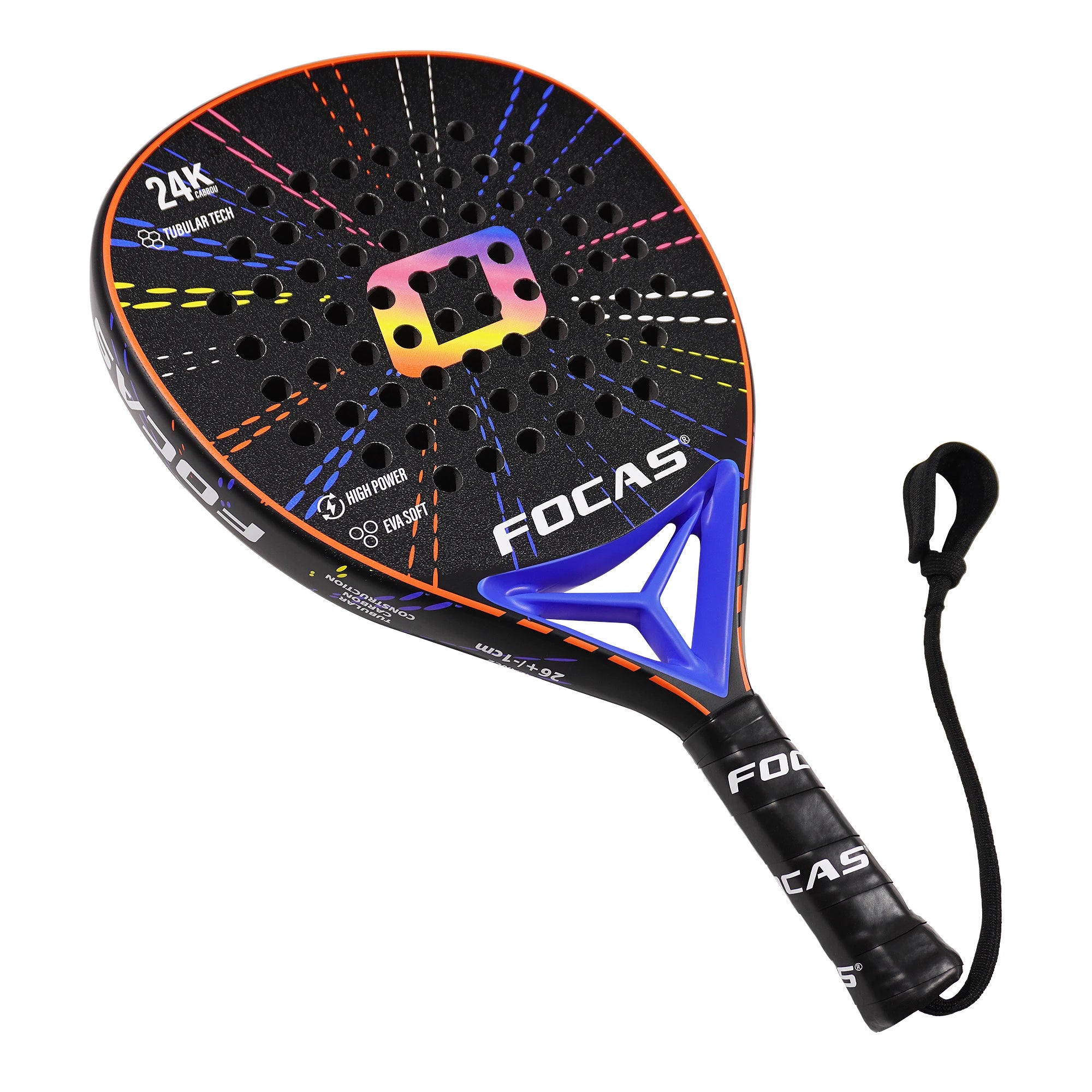 FOCAS 2026 Padel 24K carbon fiber plate tennis racket surface treatment