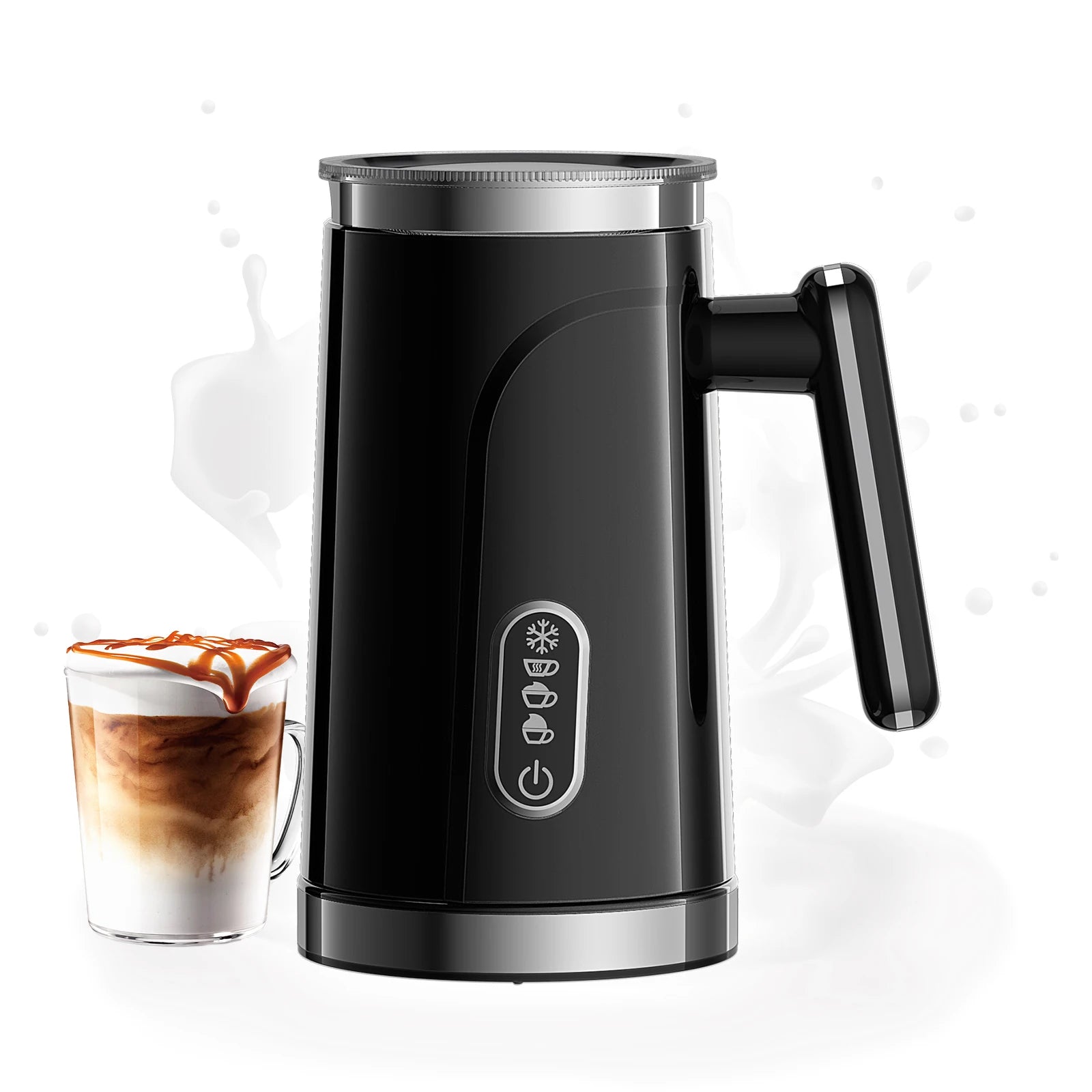 BioloMix 5-in-1 Smart Milk Frother w/LED Touch Display, Style Foam for Coffee & Lattes,Hot And Cold Foam Maker