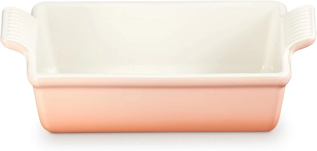 Premium Stoneware Loaf Pan, 9x5x3 inch, 1.5 qt, White - Even Baking & Easy Release