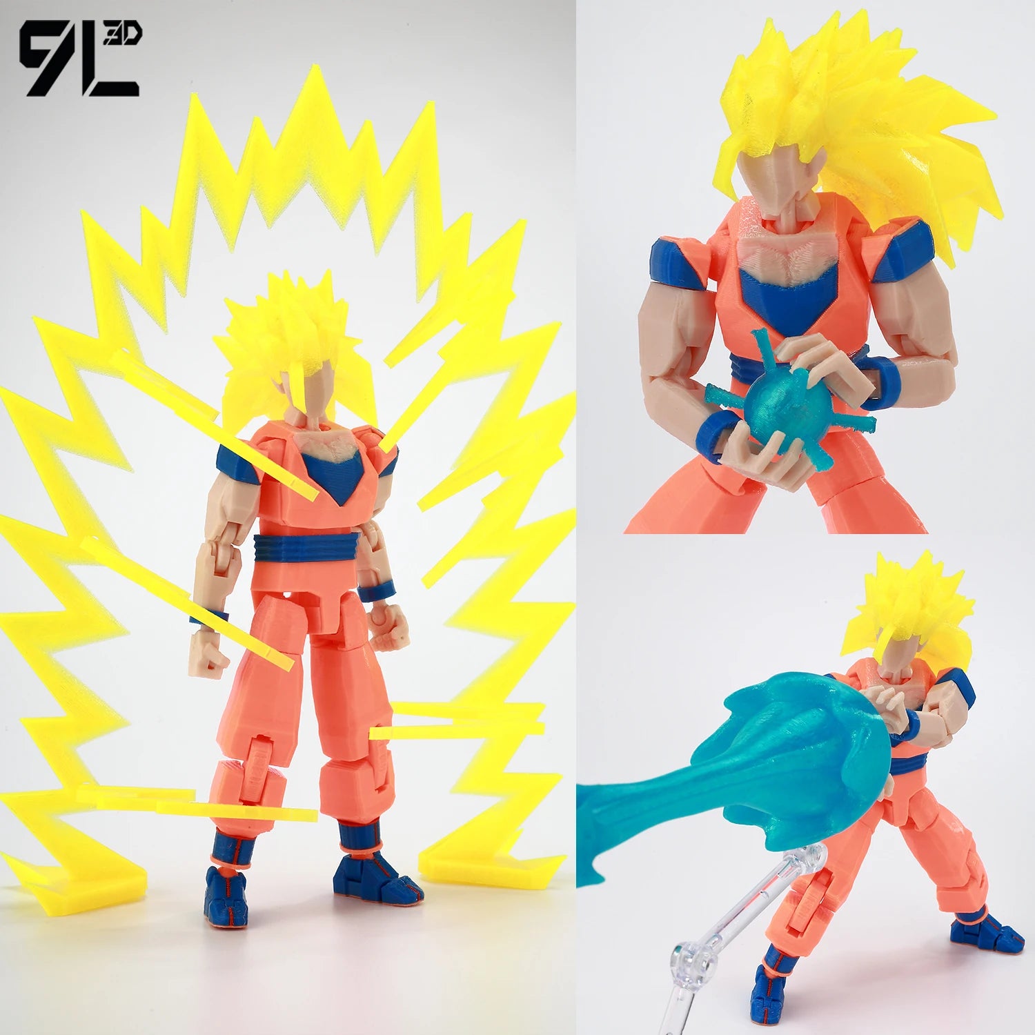 9L3D Printed Dragon Ball Son Goku Vegeta Beerus Frieza Anime Lucky13 Dummy13 Titan13 Action Figures Multi-Jointed Movable Toys