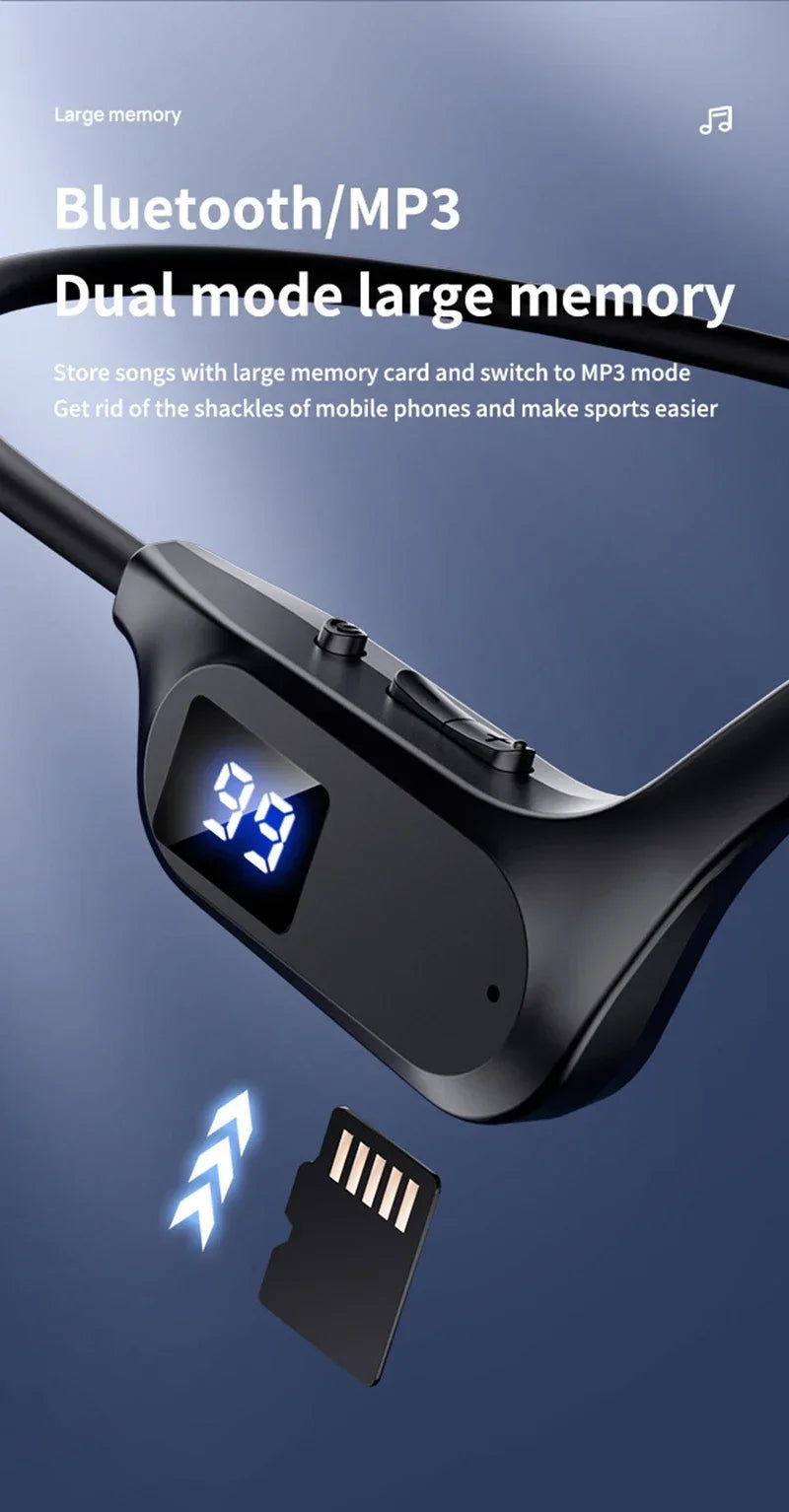 OnePlus Wireless Bone Conduction Headphones Bluetooth  Earphone Sport Swimming Bluetooth Compatible Headphone Hand-free With Mic