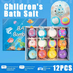 Kids Ocean Bath Salt Set with Surprise Toys Inside 12 Pack Organic Safe Bubble Baths Salt