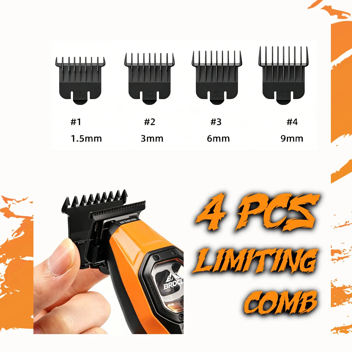 New Professional BRDCLIP Salon Barber Kit vector motor Hair Clipper 7800-13000RPM Trimmer 8000-13000RPM Metal body 2603 Shaver