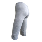 Elastic High Waist Sporty Women Clothing Skinny Pants Elastic Quick Dry 3/4 Sports Leggings Short Trousers Casual Solid Summer