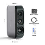 3DMakerpro Moose Lite 3D Scanner, NIR Light Source, 0.05mm Accuracy, 0.10mm Resolution, 24-bit Color Camera, 10fps Frame Rate, Anti-Shake Lenses, Compatible with Windows/MacOS - Luxury Version