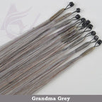 ADEIRS Color  8D Tip Hair Extensions 100% Real Human Hair Microbeads Extensions Color Purple Blue Pink Gray 18-20inch