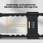 Bike U Lock 4 Digit Combination Padlock Heavy Duty Anti Theft U Lock with Adjustable Shackle for Glass Door Gate Shed Fence