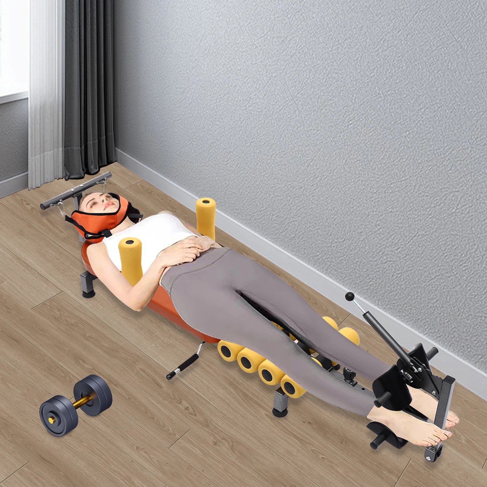 Training Bench Back Adjustable Stretch Bench Neck Stretcher for Tension Relief Portable Spine Stretching Device Main image