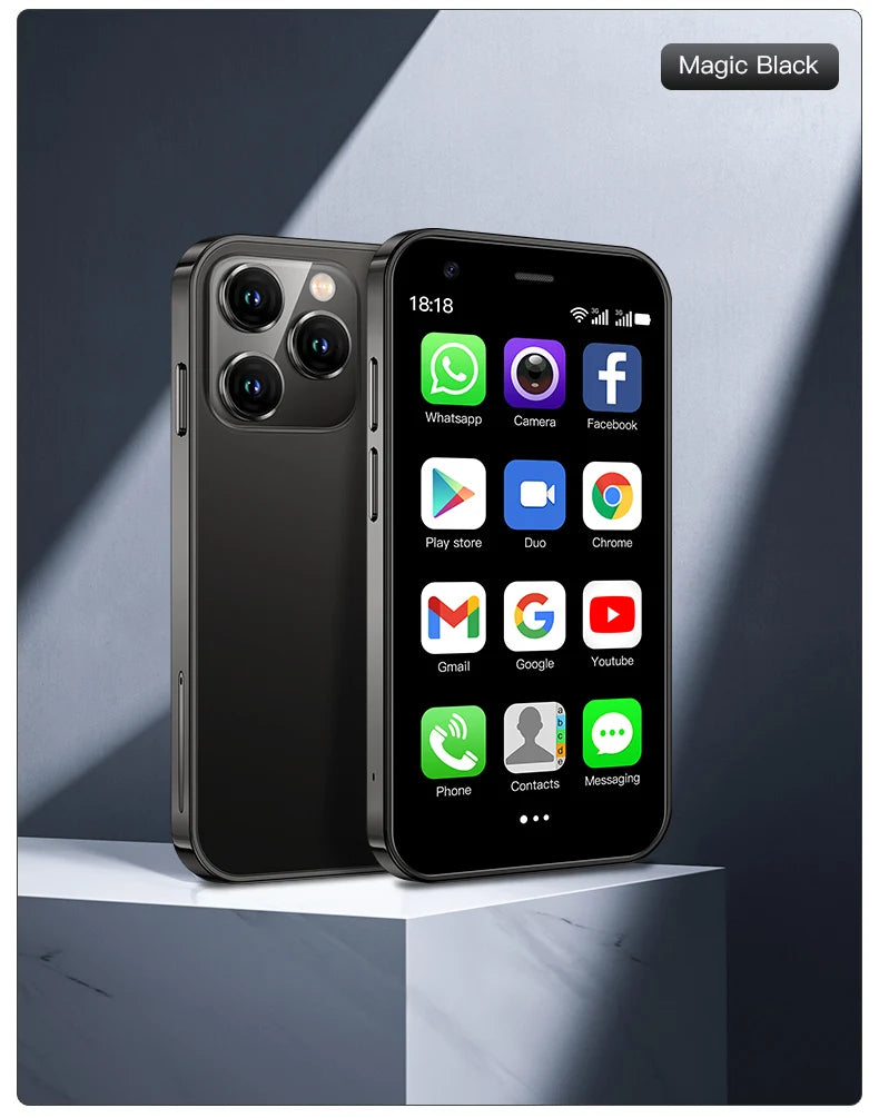 SERVO 15SE Mini Smartphone 3G WCDMA WiFi Hotspot Android OS Play Store WhatsAPP 2GB+16GB 2 SIM Card 3.0" Super Small Smart Phone