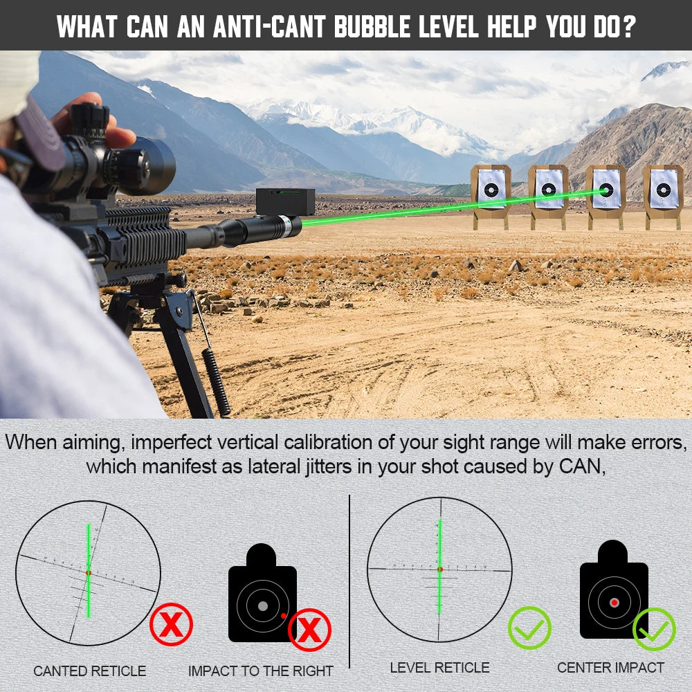 Tactical Green Laser Collimator Sight Kit for Rifle Pistol - Parallel Calibration Hunting Point Sight Suitable for Full Caliber.