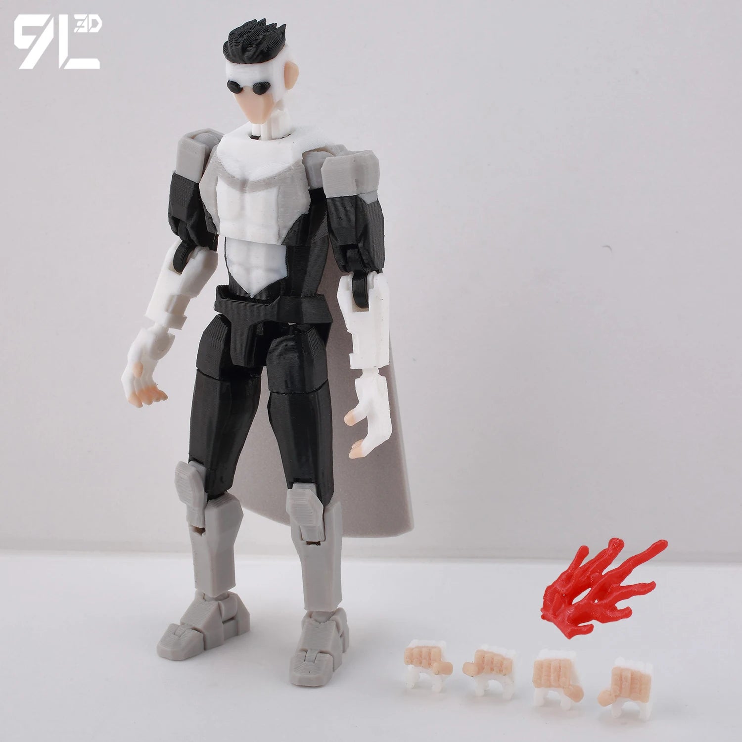 9L3D Superhero Team Invincible Boy Heroes Action Figure Lucky13 Dummy13 Multi-Colored T13 Multi-Jointed Collectible Toys Titan13