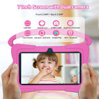 7 Inch Kid Tablet Android 13 Quad Core 4GB RAM 64GB ROM 4000mAh WiFi Bluetooth Children's Gift Kids Software with Silicone Case