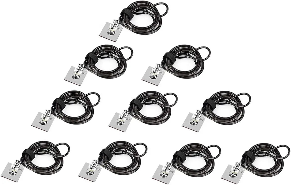 10-Pack Laptop Security Cable Lock with Combination, Anti-Theft for PC Monitor Tablet Main image