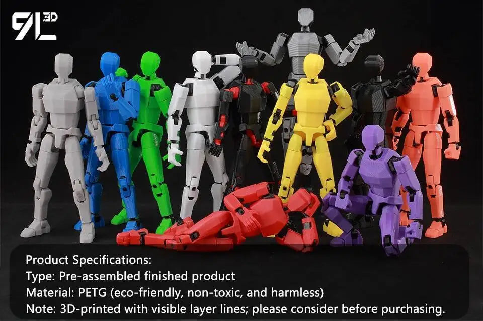 9L3D Superhero Team Invincible Boy Heroes Action Figure Lucky13 Dummy13 Multi-Colored T13 Multi-Jointed Collectible Toys Titan13