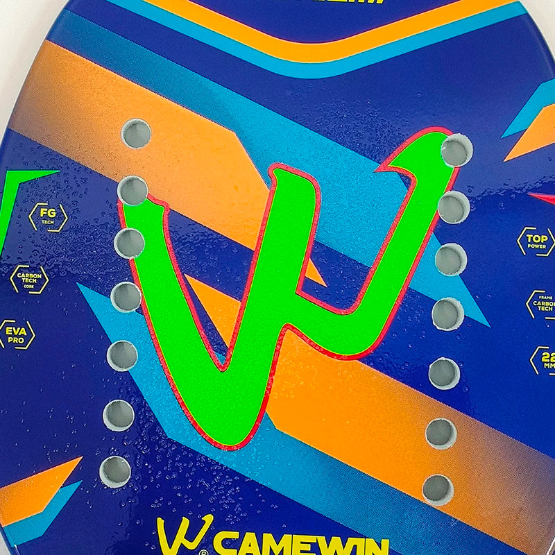 Camewin Beach Tennis Racket 50% Carbon Inner Core EVA Foam Fibe Send Protective Bag High Quality Tennis Racket 2024 the New