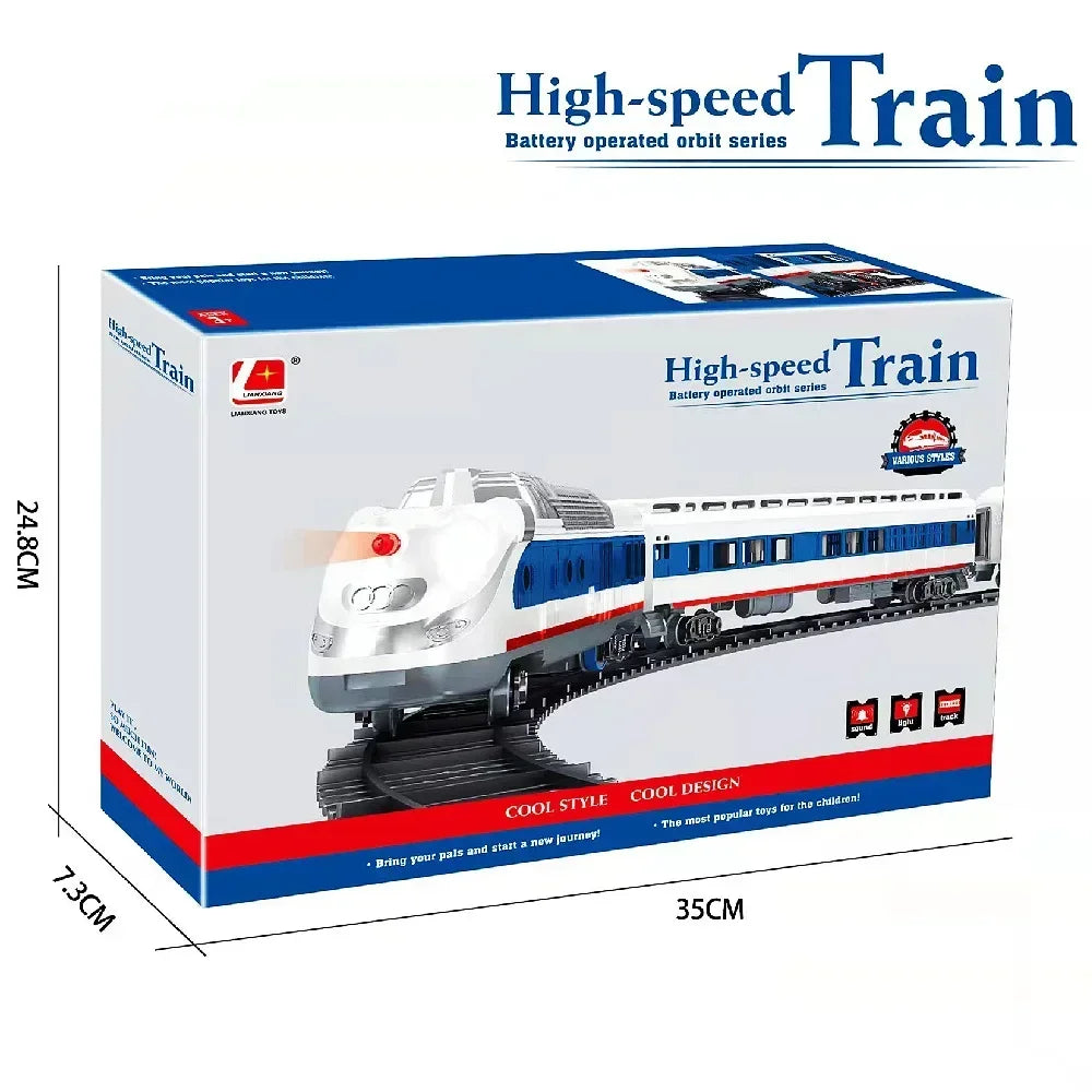 Classical Electric Train Set Toy Car Railway Train Model Educational Game Children Christmas Toys for Boy