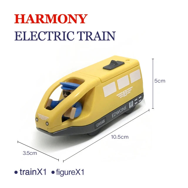 Electric Train Locomotive Magnetic Car Diecast Slot Fit All Brand Wooden Train Track Railway For Kids children's Toy W02