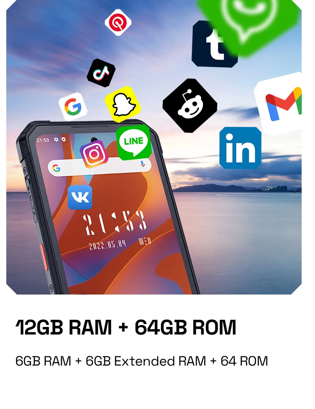IIIF150 Air1 Rugged Phone Smartphone 5000mAh Battery 6.5" FHD+ Display 20MP Camera NFC IP68 IP69K 11.35MM Ultra-Thin Rugged