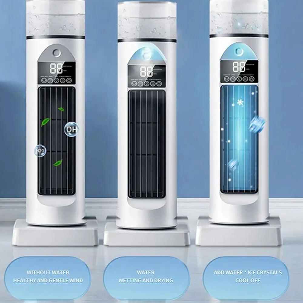 NEW Cold Air Fan Cool Air Fan Persona Air Conditioner Adjustable Speeds Humidifier Cool Gadgets with Timer & Remote