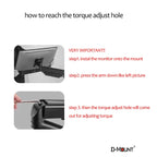 D-MOUNT D90 metal alumin 2-10KG 13"-32" monitor desktop stand mount gas spring arm full motion rotate clamp 0-60mm grommet
