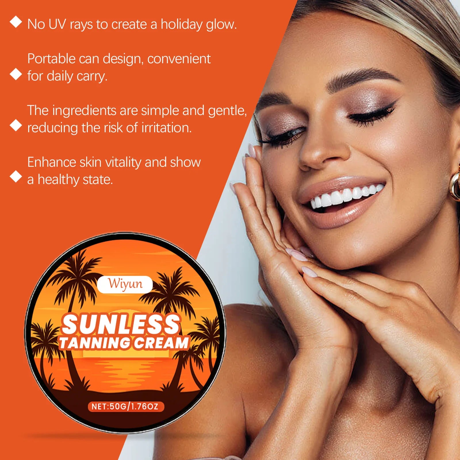 Sunless Tanning Lotion Summer Lasting Body Intensive Bronzing Brown Accelerator Natural Glow Repair Solarium Self Tanner Cream
