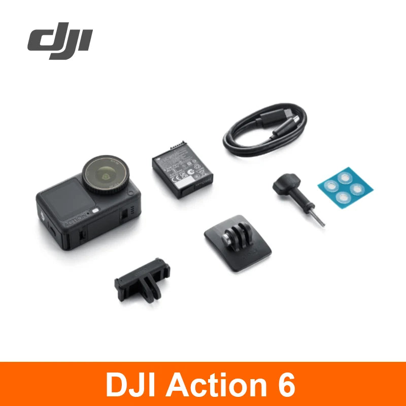 DJI Osmo Action 6 Action Camera Variable Aperture 1/1.1-inch Square Senator, New 4K Free croping Osmo Action 6