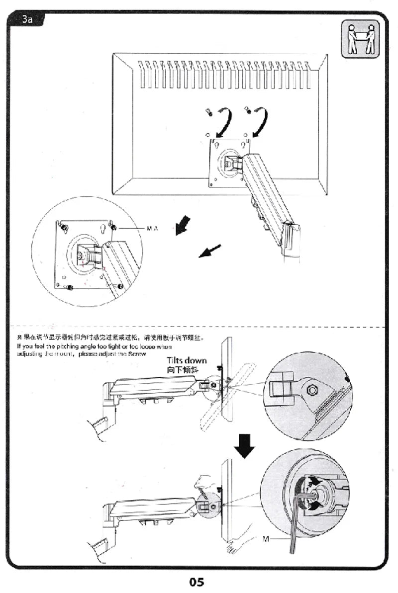 D-MOUNT D90 metal alumin 2-10KG 13"-32" monitor desktop stand mount gas spring arm full motion rotate clamp 0-60mm grommet