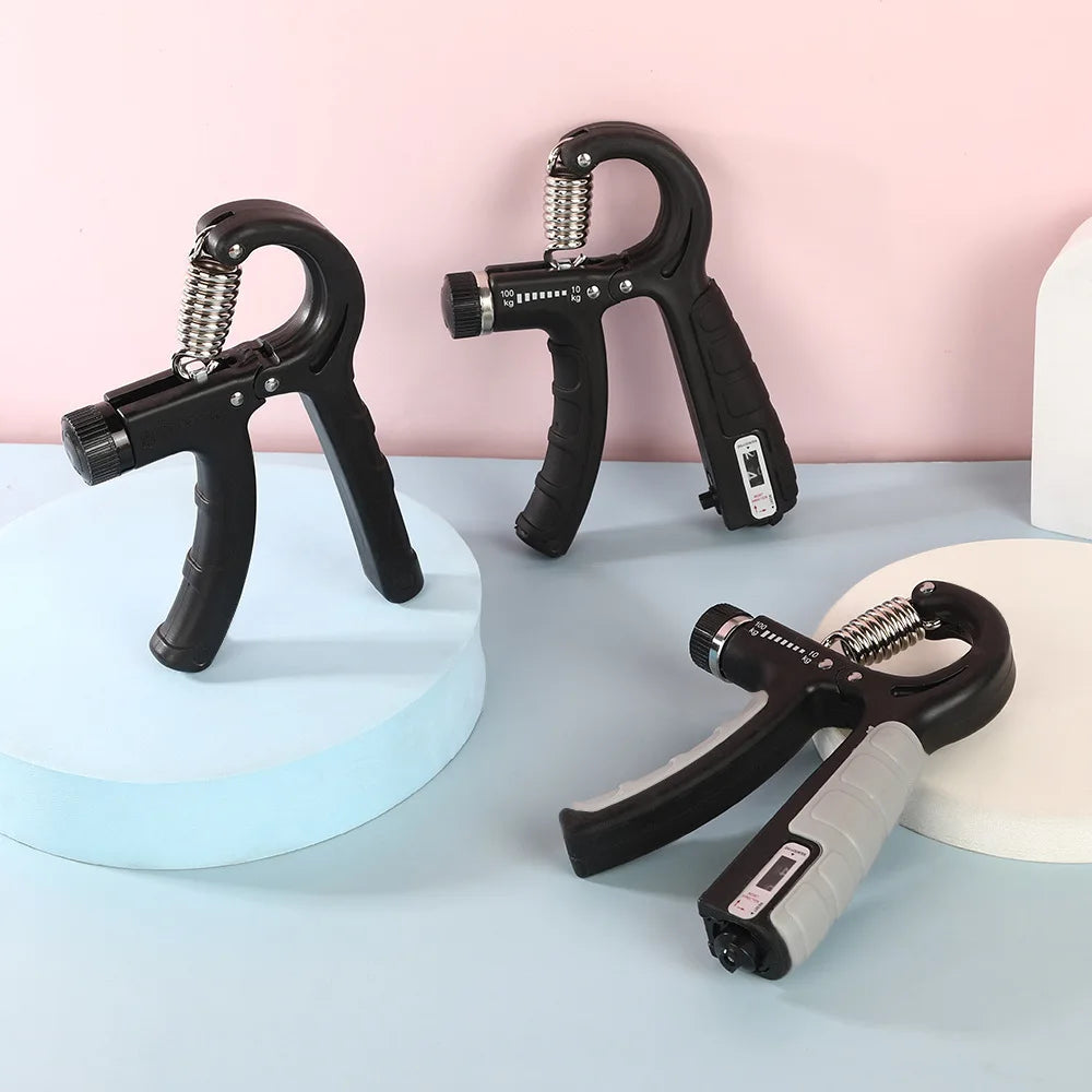 6 Pack Hand Grip Strengthener Kit, Adjustable Resistance Counting Hand Gripper, Finger Exerciser, Grip Ring & Stress Relief Ball for Forearm Workout, Wrist Rehabilitation Training