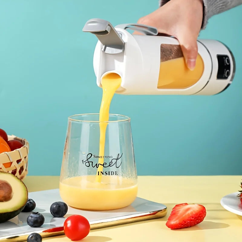 Portable Electric Juicer USB Charging Mini Wireless Juicer Bottle 450ml Cup Fruit Mixer Handheld Blender for Home Travel Office