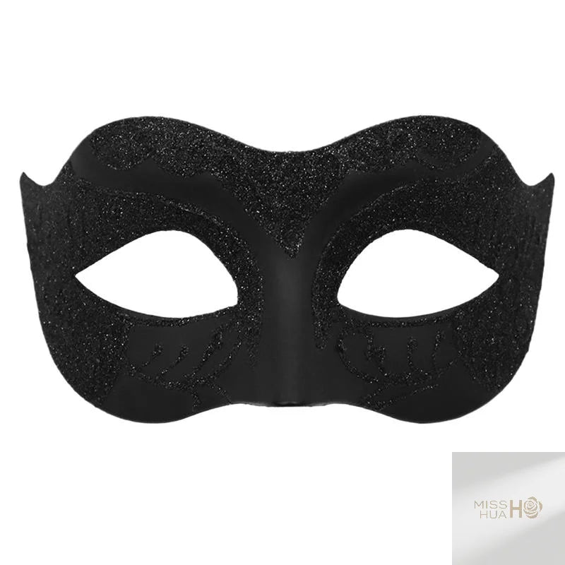 Set of 2, Couple's Elegant Black Lace Masquerade Masks for Costume Parties