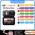 DJI Osmo Nano Bundle Standard 128G / 64GB small Camera Vlog 4K/60fps & 60° Wide FOV All-New 1/1.3 "sense Dual DJI Microphones