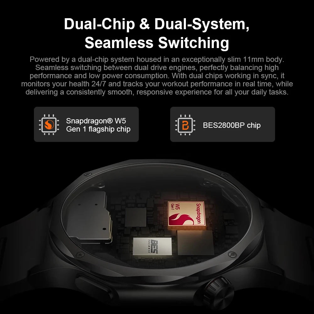 EU version OPPO watch X3 smartwatch Wear OS by Google Sleep 16-Day Battery Life SpO2 Blood Oxygen Monitoring IP69 Google Wallet Secondary image