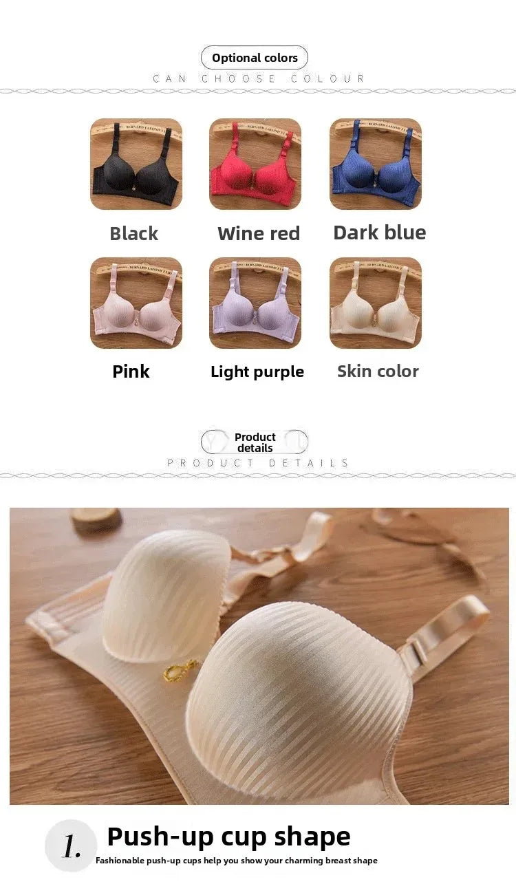 8CM Thick Padded Push Up Bra for Small Chest Seamless Wireless Comfort T-Shirt Bra Natural Lingerie with Adjustable Straps