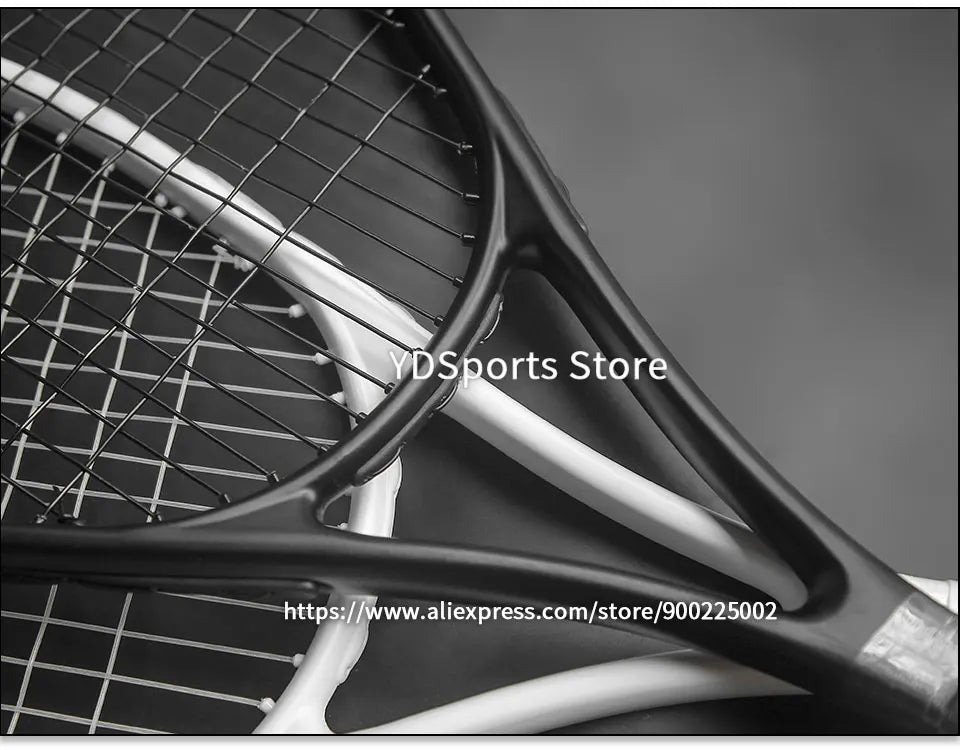 1pcs 27inch Technical Type Tennis Rackets Strung Carbon Aluminum Alloy Recreational Racquet Shockproof With Carry Bag For Adult