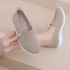 Comfortable casual women's shoes spring and summer breathable fabric uppers solid colors low-cut design soft and outdoor walking